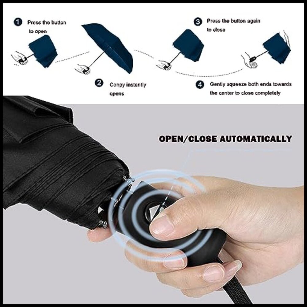 Compact Automatic Umbrella Windproof Travel Porta… - image 6